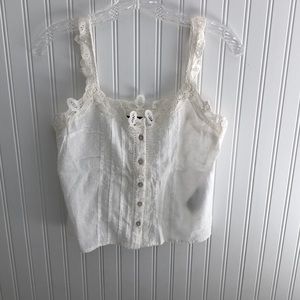 Abercrombie & Fitch Button Front Tank Top